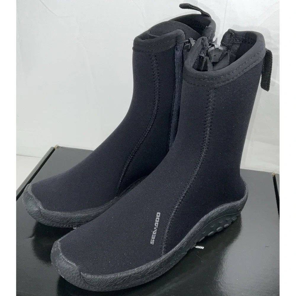 NIB Sea-Doo Unisex Neoprene‎ Water Sport Boots Shoes - Black - Size 5 (10